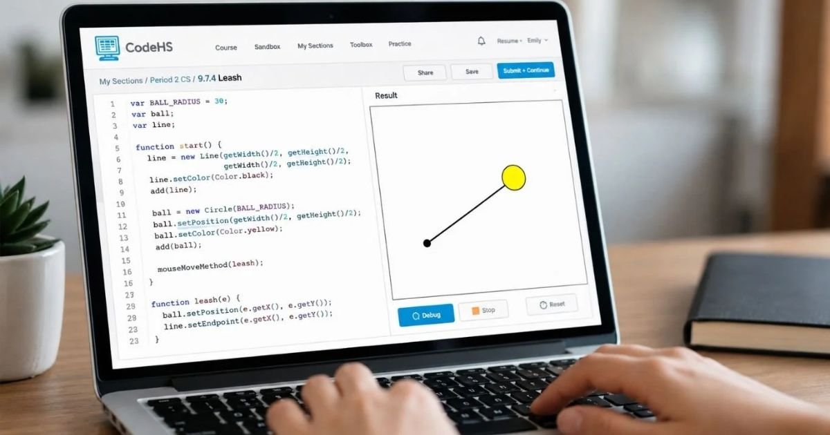 9.7.4 Leash: Complete CodeHS Guide, JavaScript Solution, and Step-by-Step Explanation